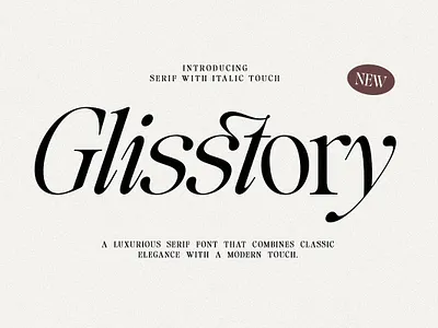 Glisstory brand identity. branding elegance font graphic design logo serif font