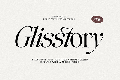 Glisstory brand identity. branding elegance font graphic design logo serif font