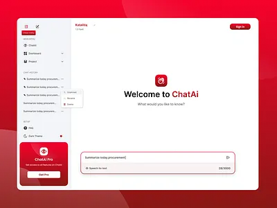 ChatBot AI - UI Inspo ai chatbot dashboard dashboarddesign dribble saas saasdesign ui uiux webapp