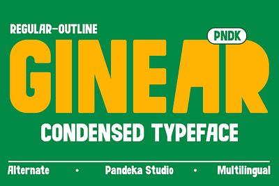 Ginear - Playful Condensed Typeface vibrant