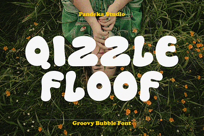 Qizzle Floof - Groovy Bubble Typefac branding