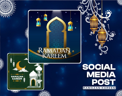 Happy Ramadan Kareem Social Media Template Collection collection creative design graphic design happy illustration kareem media post posts ramadan social social media template