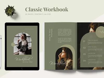 Classic - Workbook Template blog blog ebook canva catalog class clean course download ebook free marketing online print printable social social media template webinar workshop