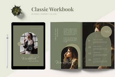 Classic - Workbook Template blog blog ebook canva catalog class clean course download ebook free marketing online print printable social social media template webinar workshop