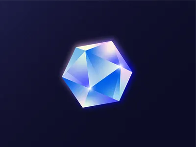 Crystal Key art crypto crystal glow grain illustration key lowpoly noise poly reflection texture vector venture