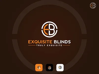Exquisite Blinds - Plantation, All Outdoor Awnings Logo Design abstract logo branding creative design eb letter icon graphic design icon initial logo logo logodesign modern logo vector