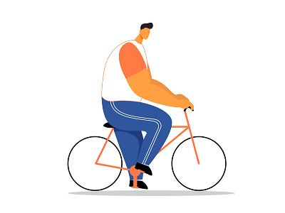 Bike Ride adobe adobe illustrator bike bike ride boy boy illustration character color design illustration illustration art line lineart outdoor vector vector art web webdesign