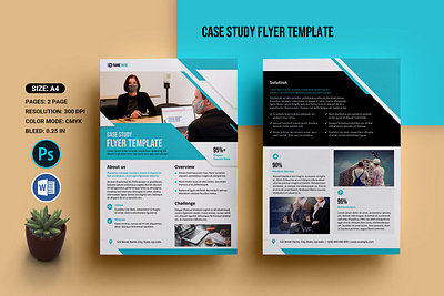 Case Study Flyer business case study business flyer clean corporate flyer creative flyer design layout minimal psd word template