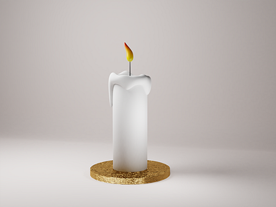 candle 3d blender blender3d