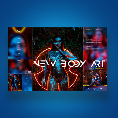 New Body Art Web Ui Design Concept daily design design inspiration fashion graphic design photography ui ui design ux design web design web designer