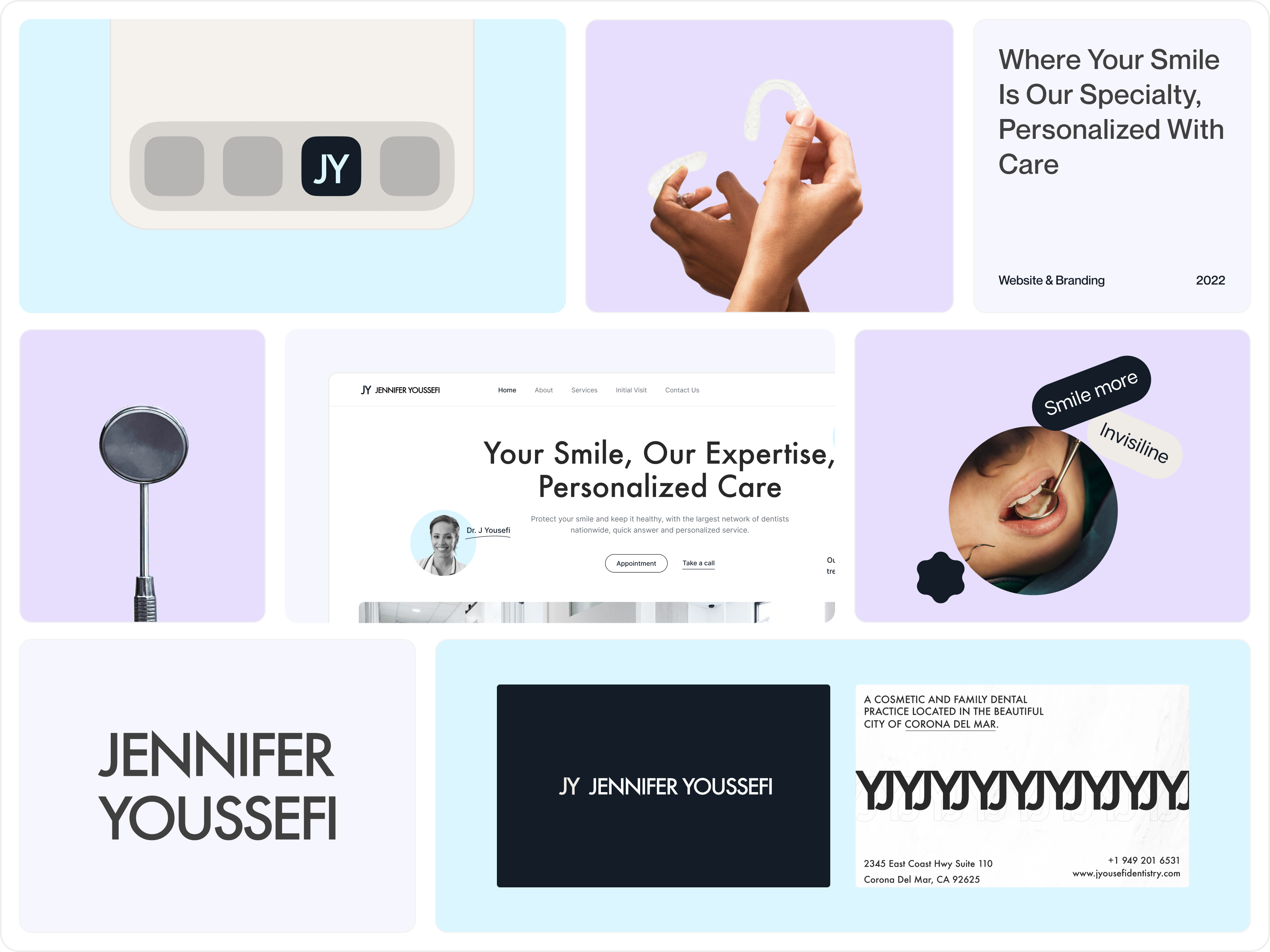 J. Youssefi Branding & Website branding dental dentist echo echo design landing landing page case study logo