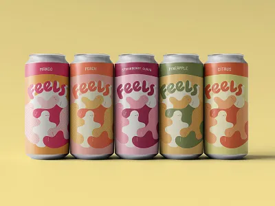 Feels Beer Label beer can beer label hand drawn handlettering illustration