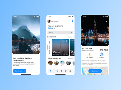 Travel App Concept app design booking app clean design mobile app mobile design mobile ui tour app travel uidesign uiuxdesign