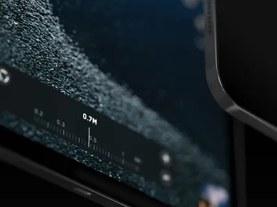 Manual Focus - Halide for iPad app apple camera camera app dark design focus halide ios ios app ipad ipad pro iphone lens photography scale ui design uidesign
