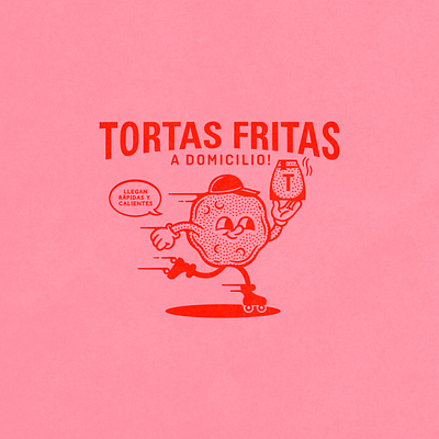 Tortas Fritas A Domicilio argentina branding cartoon design flat funny illustration logo logo design logodesign logotype retro uruguay vector vintage