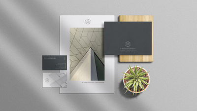 Identity RL Arquitectura arquitecture business card card design identity branding identity design logo design mockup psd