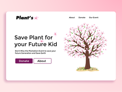 Save plant landing page design figma landing design landing page monocolor ui webdesign