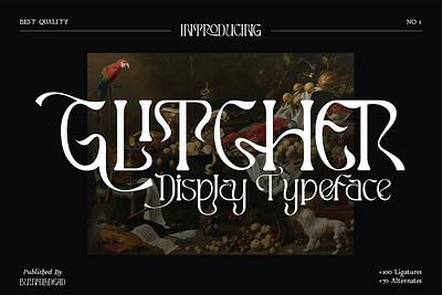 Glitcher Display Font artistic boheme bohemian classic classy elegant fonts glitch gypsy hipster lettering minimalist modern sans serif serif stylish typeface typography unique versatile