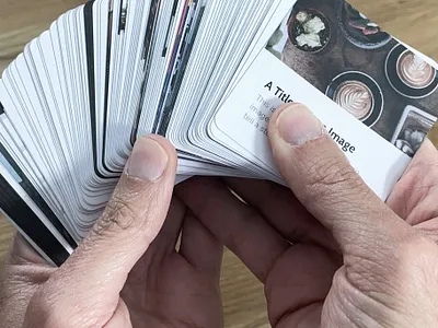 Hold your website in your hands 🙌 analog cards deck design physical product ui ux ux design ux kits wireframe wireframes