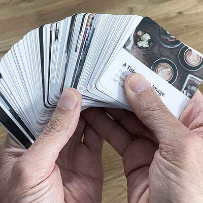 Hold your website in your hands 🙌 analog cards deck design physical product ui ux ux design ux kits wireframe wireframes