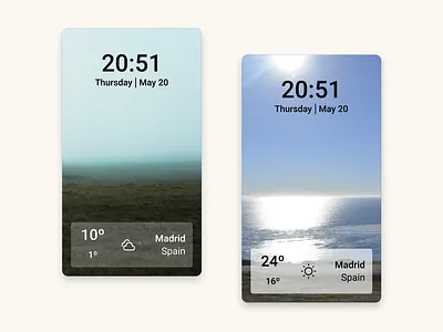 #02. Maratón UI SDC challenges cloudy design figma figmadesign sunny day ui ui ux ui design uidesign uiux weather weather app widget