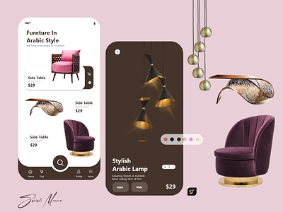 FURNTURE App tutorial app branding design ui ux