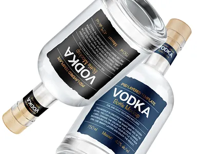 Gin/Vodka Bottles Mockup alcohol branding alcohol packaging bottle branding design gin layered mock up mockup mockup psd mockup template packaging psd template vodka