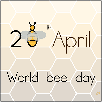 World Bee Day bee design flat illustration logo minimal nature