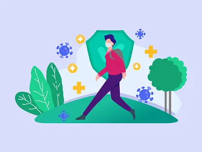 Take Care Of Health Flat Illustration care cartoon character concept design female flat hand happy health healthy heart home illustration love people person support vector woman