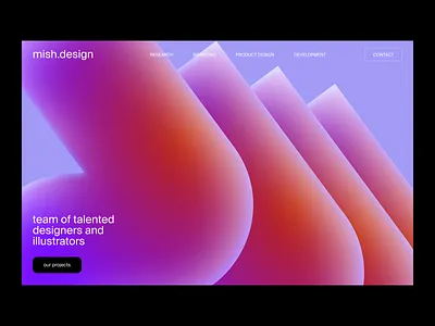 mish.design concept of main screen abstract clean concept design elements figma gradient gradients graphic graphics mish ui ux web web design