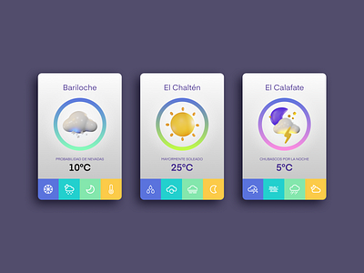 Daily UI - Weather app bariloche design interaction interface patagonia ui ui design visual design weather