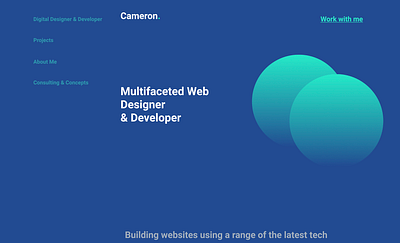 My Portfolio Hero Section branding design minimal typography ui web website