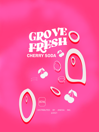 GROVE FRESH SODA CAN DESIGN branding can design design illustration logo product design sketch soda