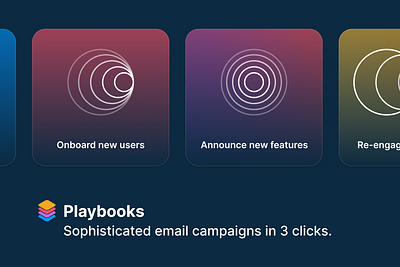 Playbooks circles gosquared gradients icons interface marketing playbooks saas ui