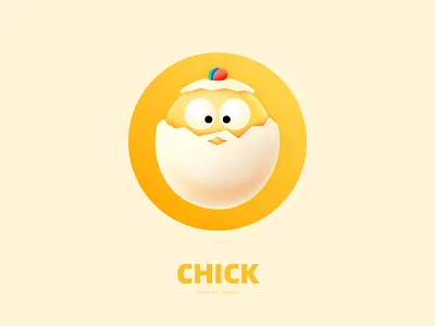 chick design illustration typography 动物 卡通 图标 鸡 鸡蛋 黄色