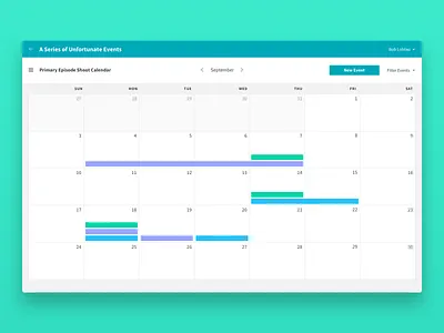 Telescope app calendar calendar ui design event netflix schedule app ui uiux ux web web app