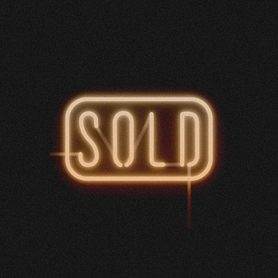 SOLD cyber cyberpunk glow neon neon colors neon light neon lights neon sign orange real estate real estate logo realestate realtor sold