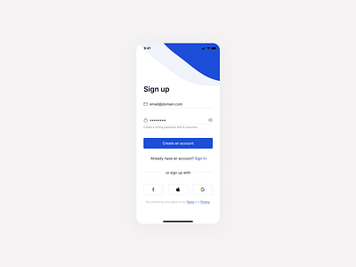 Sign up app sign up dailyui dailyui 001 dailyuichallenge sign up sign up form sign up mobile ui