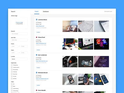 Aquent's Book app application cards ui data filters interface portfolio search search engine search results software ui uiux ux