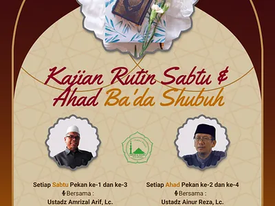 kajian rutin adobe xd design graphic design islam islamic muslim poster poster design quran vector xd design