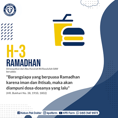 H-3 Ramadhan adobe xd design graphic design instagram instagram post islamic social media design xd design
