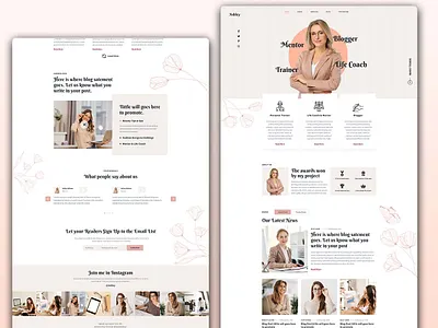 Ashley - Website Design branding creative design design development graphic design illustration logo new design person website personal website design typography ui ux vector web design website website design