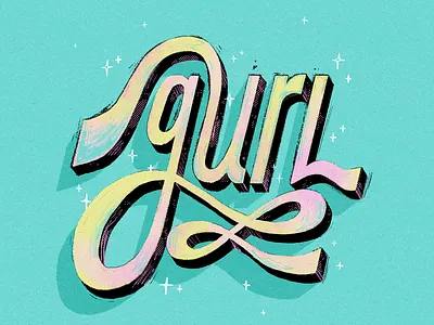 Gurl composition gurl handmade lettering letters queer texture type type design typography
