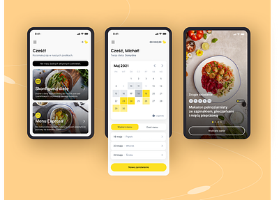 Nice To Fit You! app calendar delivery diet food health mobile photos product design swipe ui ux