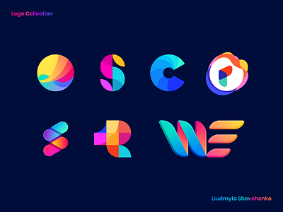 Logo Collection brand branding bright colorful creative gradient identity logo logofolio logotype mark product symbol