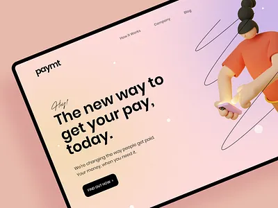 Website design for banking / finance sector. 3d art banking finance gradients illustraion manoj bhadana moderndesign payment wallet website design