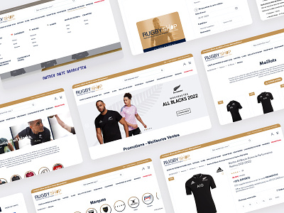 Rugby Shop Marketing Automation agence category design dnd ecommerce faq gift magento navigation product rugby rugbyshop shop sport store template ui website