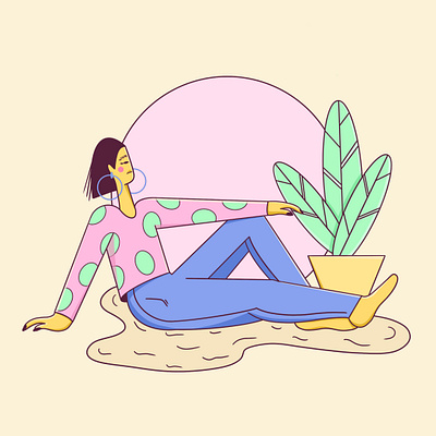 Just Sitting 2d art adobe illustrator charachter design character character illustration flat flat character design flat design flatdesign freelance illustrator illustration illustrator procreate vector vector illustration