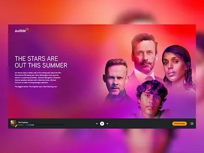 Audible Summer Listening Campaign audio campaign landing listen player sales ui ux