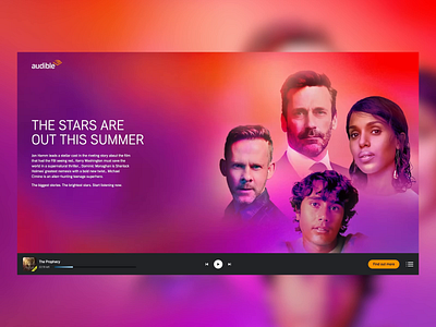 Audible Summer Listening Campaign audio campaign landing listen player sales ui ux